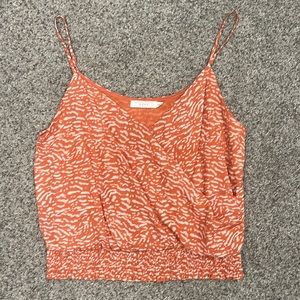 LUSH Print Banded Crop Top